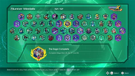 Mega Man X Legacy Collection 2: All Hunter Medals.